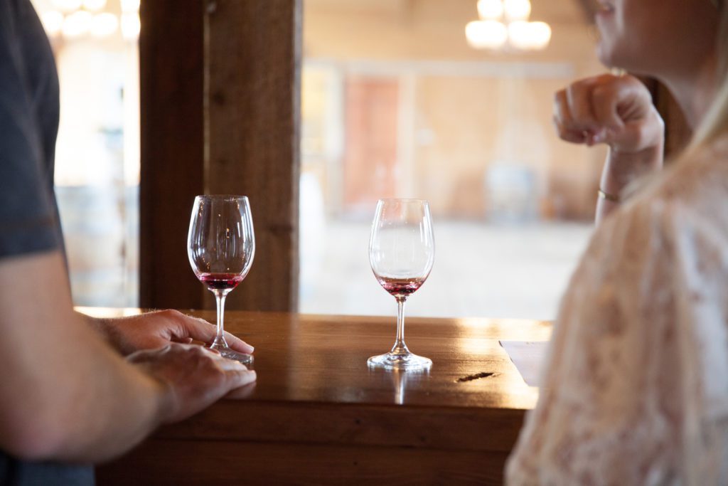 2 glasses of red wine