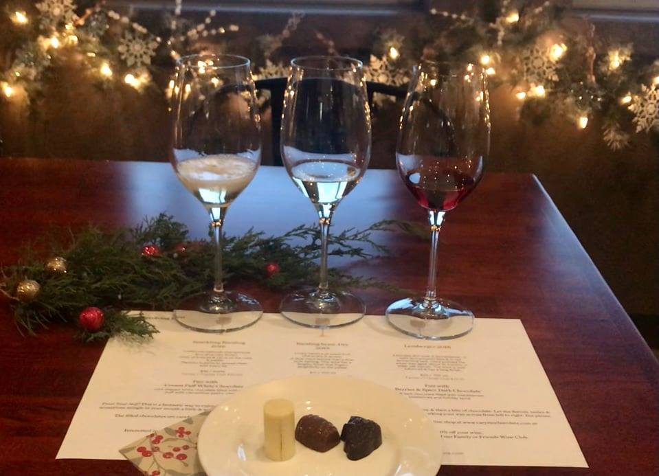 Chocolate and wine at Anthony Road
