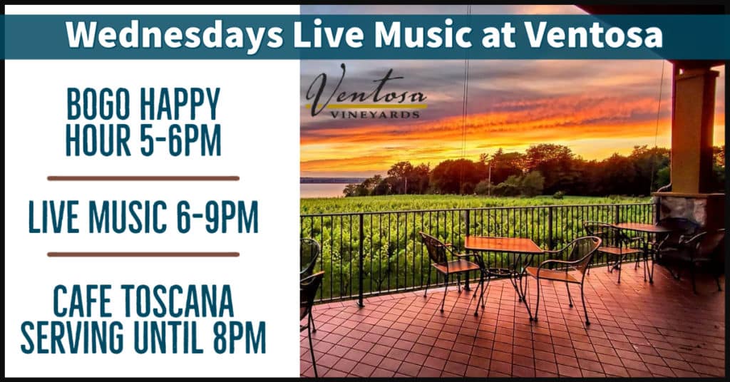 Wednesday live music at Ventosa Vineyards