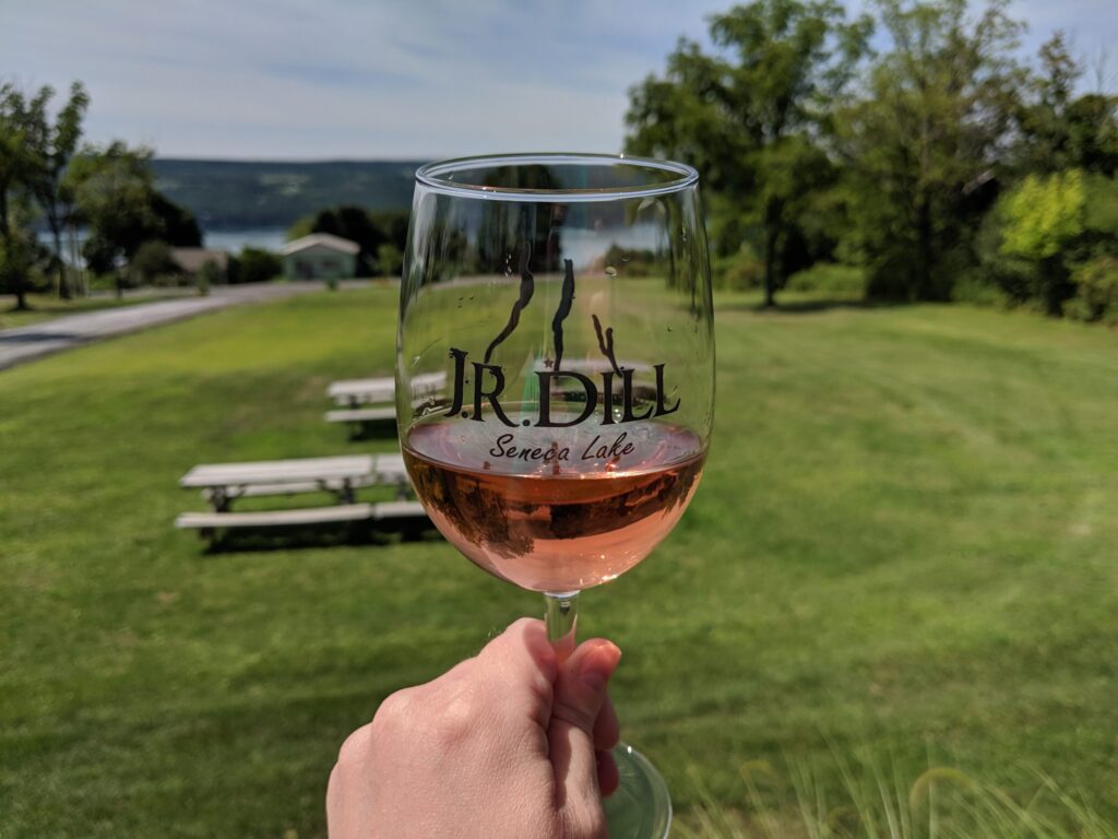 JR Dill Winery tasting glass