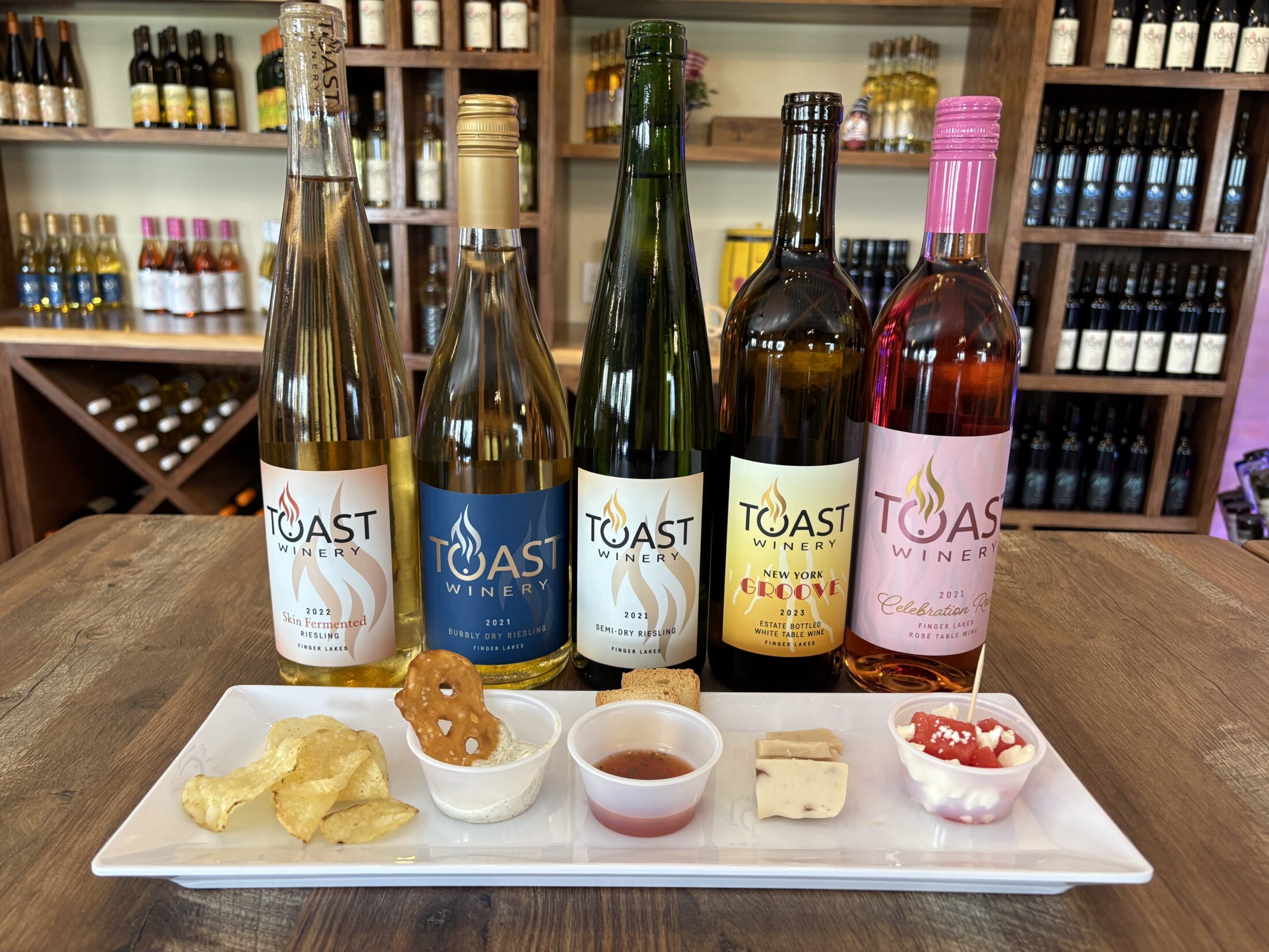 Toast Winery summer snack attack pairing
