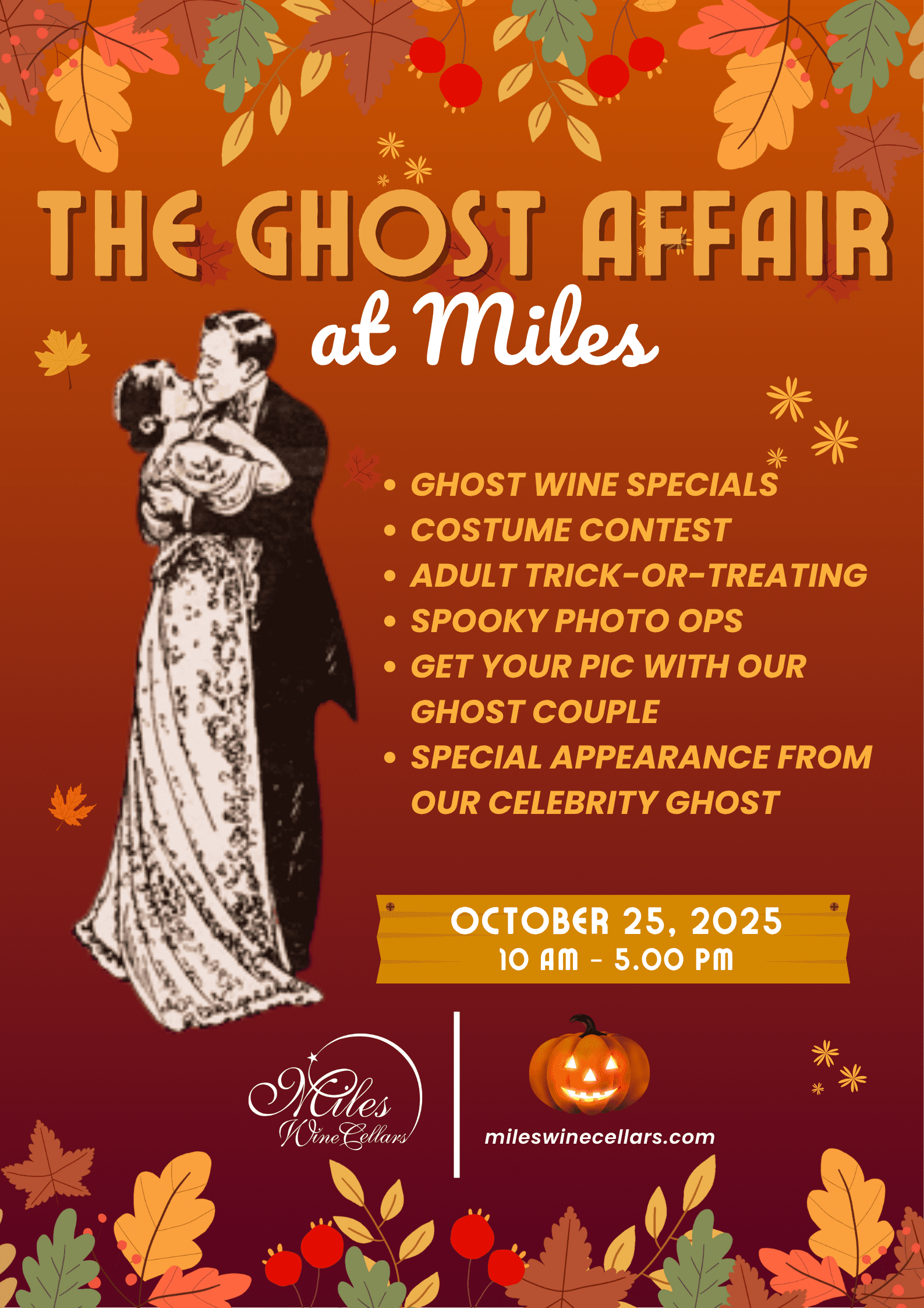 Poster Miles Wine Cellars Fall The Ghost Affair at Miles image