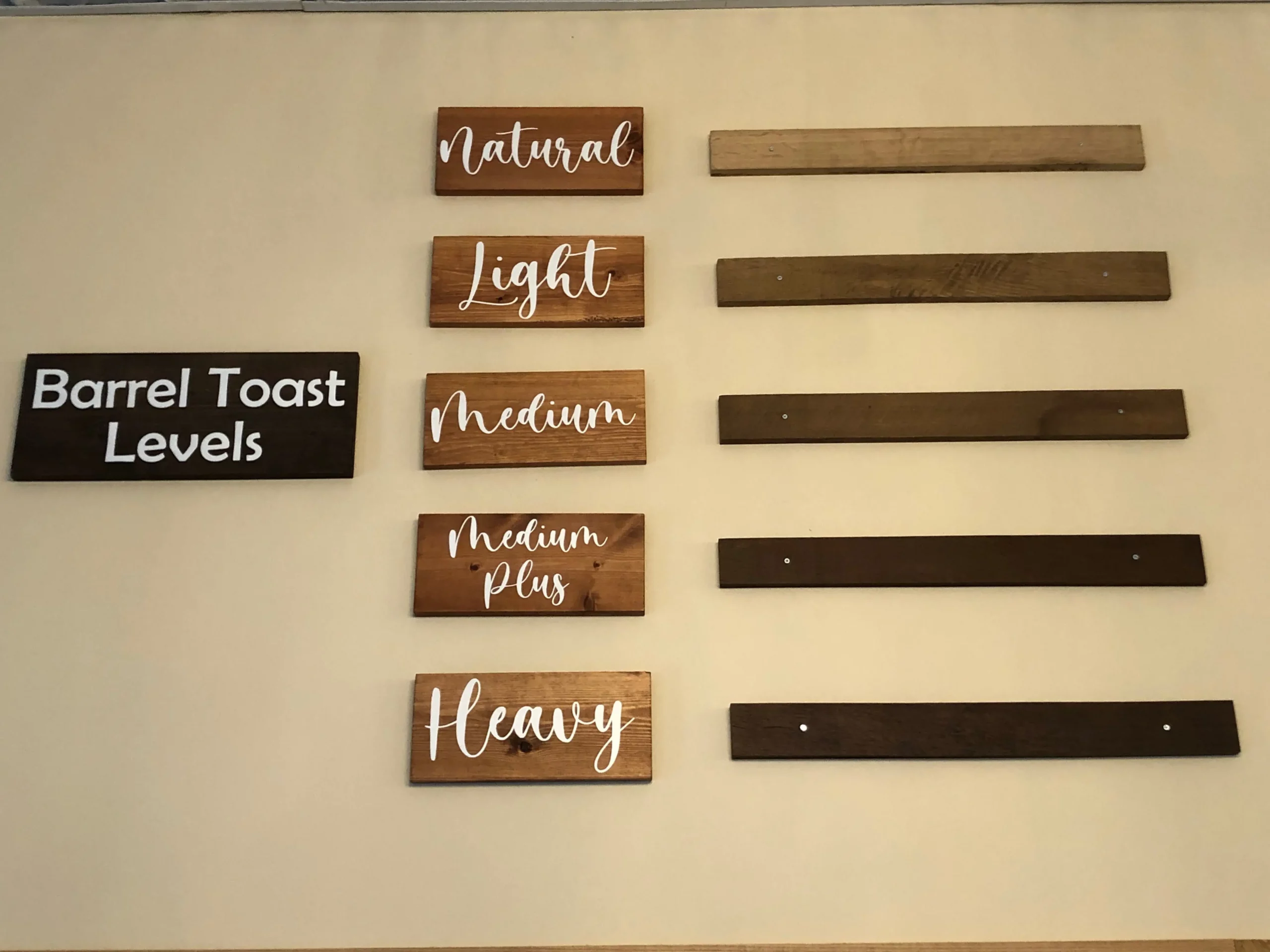 Toast Winery barrel staves