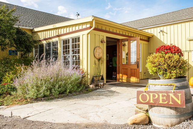 Atwater Estate Vineyards entrance with open sign